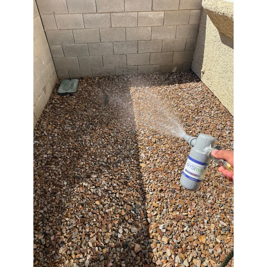 Titecia's backyard after a Poop Scoop Dude visit, clean and clear